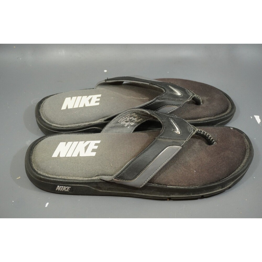 Nike Thong Comfort Footbed Foam Flip Flops Sandals Black 431880-001 Men's Sz 11
